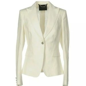 $650 John Richmond Ivory blazer chained back 10 44